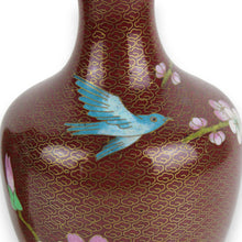 Carica l'immagine nel visualizzatore di Gallery, Coppia Piccoli vasi Cloisonnè Jingfa CINESI Vintage XX secolo