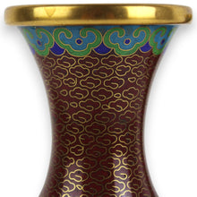 Carica l'immagine nel visualizzatore di Gallery, Coppia Piccoli vasi Cloisonnè Jingfa CINESI Vintage XX secolo