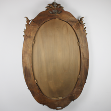 Carica l'immagine nel visualizzatore di Gallery, Grande Specchiera Ovale con Cornice in Legno Dorata '900