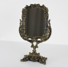 Carica l'immagine nel visualizzatore di Gallery, Psiche Specchio da Tavolo Vittoriano in Ottone Inizi del XX Secolo