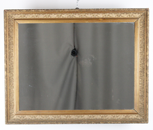 Carica l'immagine nel visualizzatore di Gallery, Specchio Rettangolare con Cornice in Legno Dorata D'Epoca '900