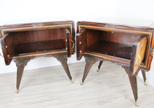 Carica l'immagine nel visualizzatore di Gallery, Coppia di Comodini in Legno VINTAGE D'Epoca Anni 20 30