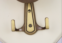 Carica l'immagine nel visualizzatore di Gallery, Tris Appendiabiti in Legno e Ottone Vintage