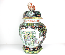 Carica l'immagine nel visualizzatore di Gallery, Vaso Giapponese Imari Esagonale con Coperchio '900