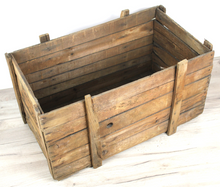 Carica l'immagine nel visualizzatore di Gallery, Antica cassa di in Legno Vintage D'Epoca Cassetta Vecchio Cassone da Trasporto