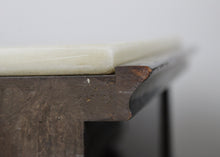 Carica l'immagine nel visualizzatore di Gallery, Coppia di Comodini in Legno con Piano in Marmo Vintage D'Epoca Anni 40 50 Design