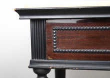 Carica l'immagine nel visualizzatore di Gallery, Coppia di Comodini in Legno con Piano in Marmo Vintage D'Epoca Anni 40 50 Design