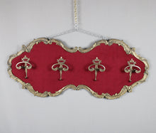 Carica l'immagine nel visualizzatore di Gallery, Grande Appendiabiti Attaccapanni in Ottone da Parete Vintage Antico D'Epoca '900