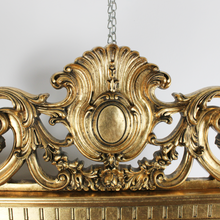 Carica l&#39;immagine nel visualizzatore di Gallery, Specchio Con Cornice Rettangolare in Legno DORATA in Stile Barocco Vintage D&#39;Epoca &#39;900
