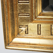 Carica l&#39;immagine nel visualizzatore di Gallery, Specchio Con Cornice Rettangolare in Legno DORATA in Stile Barocco Vintage D&#39;Epoca &#39;900
