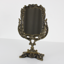 Carica l&#39;immagine nel visualizzatore di Gallery, Psiche Specchio da Tavolo Vittoriano in Ottone Inizi del XX Secolo
