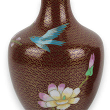 Carica l&#39;immagine nel visualizzatore di Gallery, Coppia Piccoli vasi Cloisonnè Jingfa CINESI Vintage XX secolo
