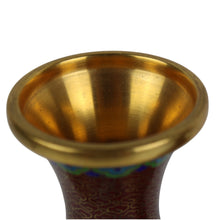 Carica l&#39;immagine nel visualizzatore di Gallery, Coppia Piccoli vasi Cloisonnè Jingfa CINESI Vintage XX secolo

