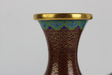 Carica l&#39;immagine nel visualizzatore di Gallery, Coppia Piccoli vasi Cloisonnè Jingfa CINESI Vintage XX secolo

