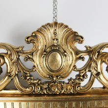 Carica l&#39;immagine nel visualizzatore di Gallery, Specchio Con Cornice Rettangolare in Legno DORATA in Stile Barocco Vintage D&#39;Epoca &#39;900

