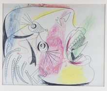 Carica l&#39;immagine nel visualizzatore di Gallery, Doppia LITOGRAFIA Pablo Ruiz Picasso Studio per Testa Piangente e Guerriero Gamba del cavallo
