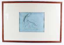 Carica l&#39;immagine nel visualizzatore di Gallery, LITOGRAFIA Pablo Ruiz Picasso Studio per il cavallo Disegno preparatorio per Guernica
