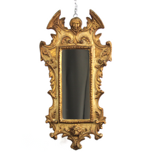 Carica l&#39;immagine nel visualizzatore di Gallery, Piccolo specchio da parete vintage con testa d&#39;angelo
