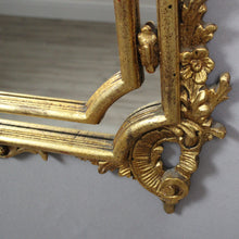 Carica l&#39;immagine nel visualizzatore di Gallery, Antico Specchio Specchiera Cornice in Legno Dorata Vintage D&#39;Epoca Intarsiata
