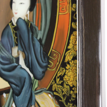 Carica l&#39;immagine nel visualizzatore di Gallery, Dipinto su Vetro Inverso Cinese Vintage CHINESE REVERSE GLASS PAINTING
