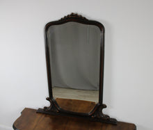 Carica l&#39;immagine nel visualizzatore di Gallery, Consolle Credenza Comò Bassa Vintage in Legno Mobile con Specchio Molato Epoca

